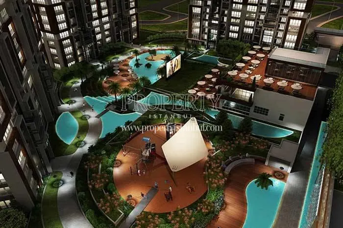 The inside of the Mavera Basaksehir compound