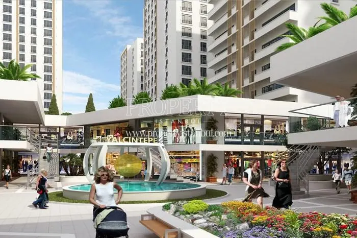 Maximoon Evleri residents shopping in the compound's mall