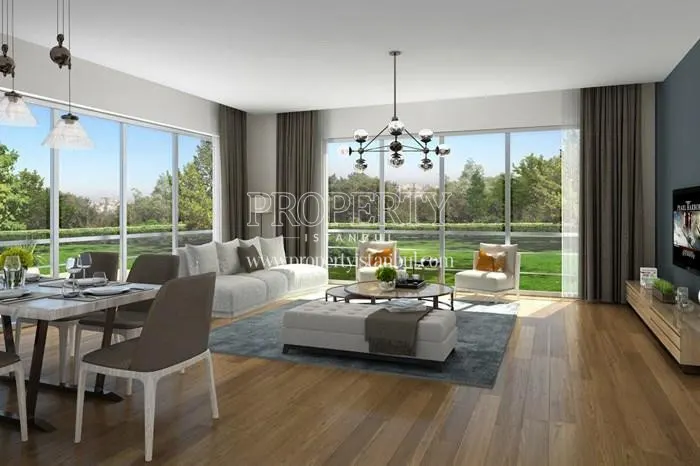 The spacious living room in one of the Mayra Merdivenkoy Butik 52 villas