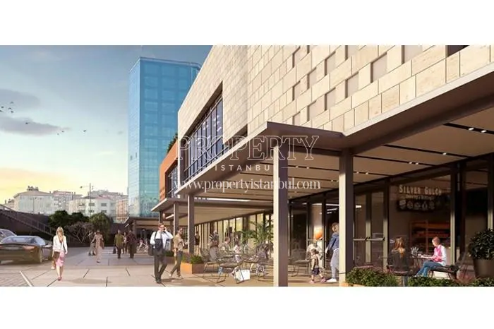 The entrance of the shopping center in the Mesa Koz project