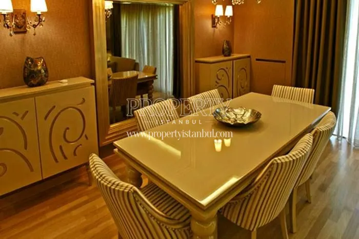 White bright dining table in Metropark