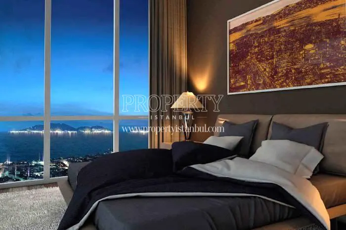 The master bedroom with the sea view in Metsan Nexus