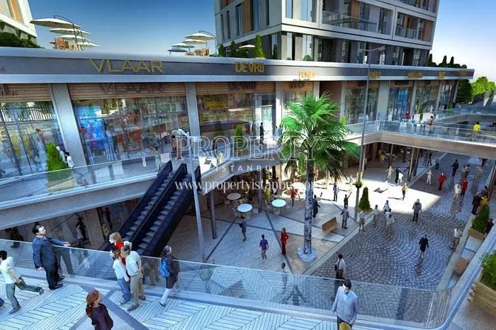 The inside of the Meydan Halkali shopping center