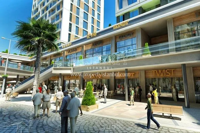The people shopping in the Meydan Halkali shopping center