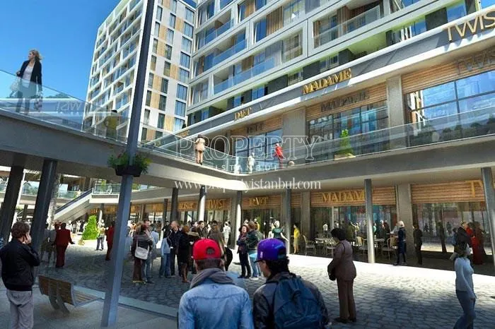 The people shopping in the Meydan Halkali shopping center