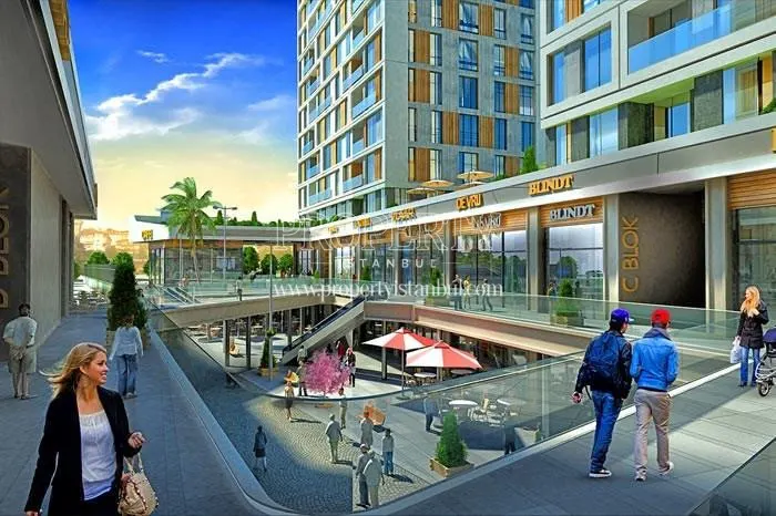 The inside of the Meydan Halkali shopping center
