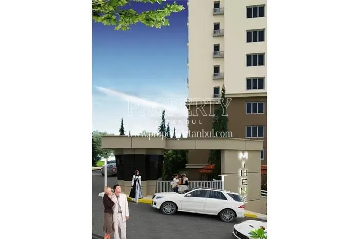 The entrance of the Mihenk Rezidans compound