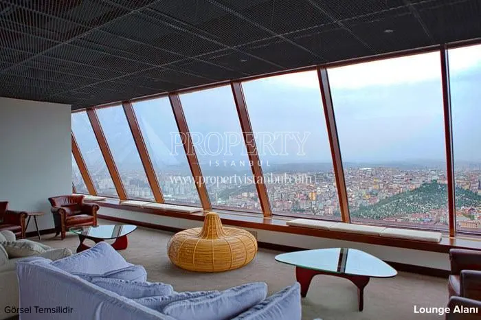 The lobby with panoramic windows in Mint Kagithane