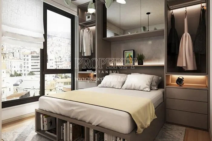 Well-designed small master bedroom in Mint Sisli