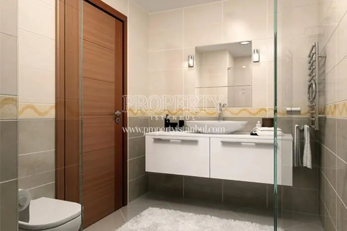 A bathroom in Mirapark Evleri