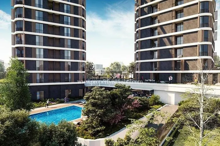 Outdoor swimming pool among the trees in Mod Istanbul