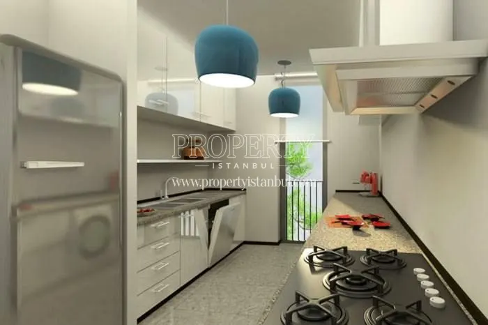 One of the kitchens in Modernista