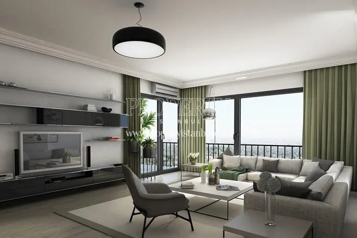 The spacious living room in Modoglu Park Pendik