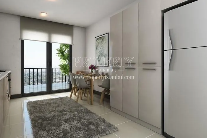 The spacious kitchen in Modoglu Park Pendik
