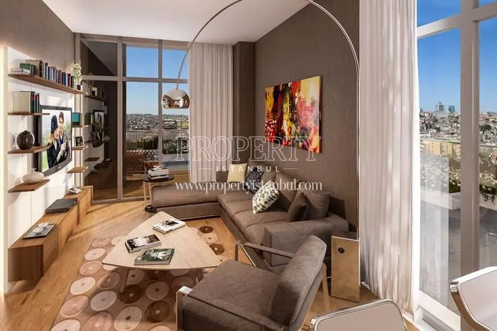 Small living room with a terrace in Motto Istanbul