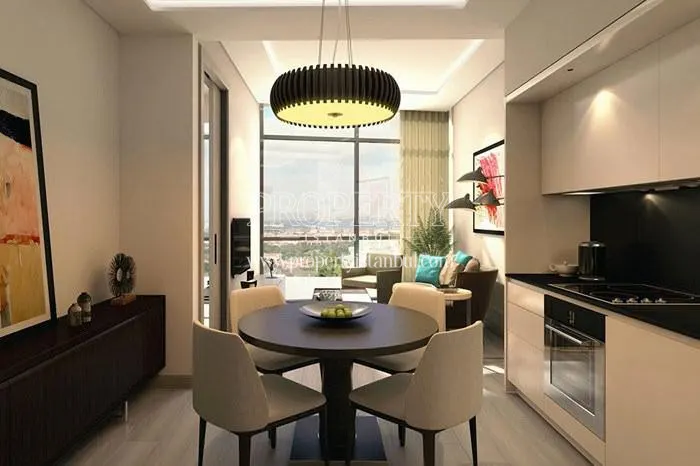 Open kitchen in the NG Residence sample apartment
