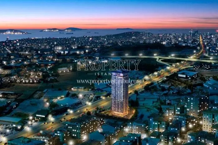 NND 100 Tower and the whole district view at night