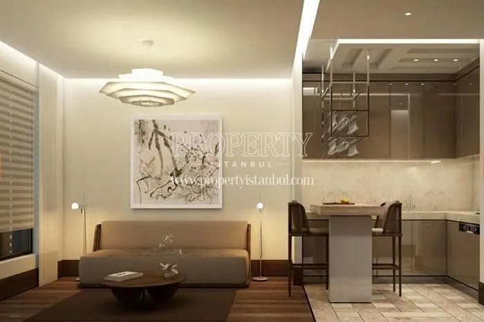 Small open kitchen in Nef Atakoy 22