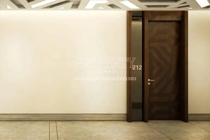One of the apartment doors in Nef Merter 13