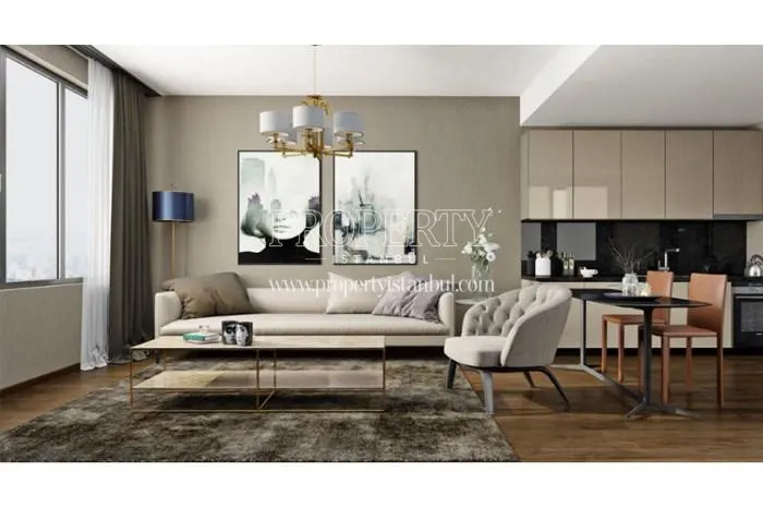 One of the living rooms in Nef Point 05 Kagithane
