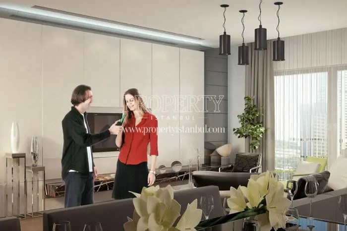 The couple enjoying their apartment in Nevsa Konaklari