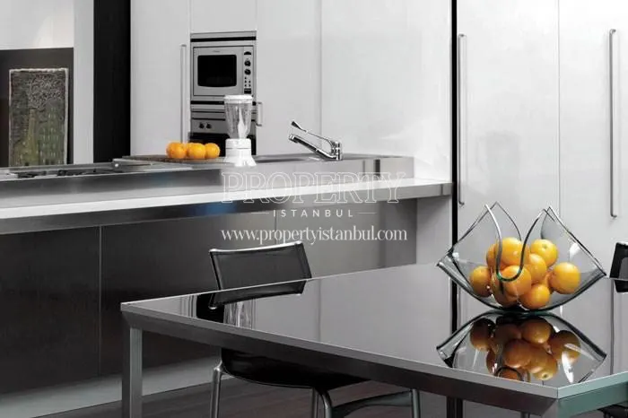 The black kitchen in New Loca Istanbul