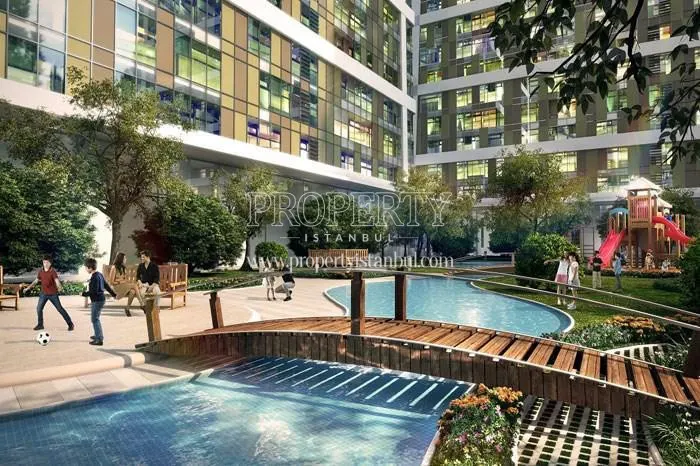 The landscape areas in Newista Residence