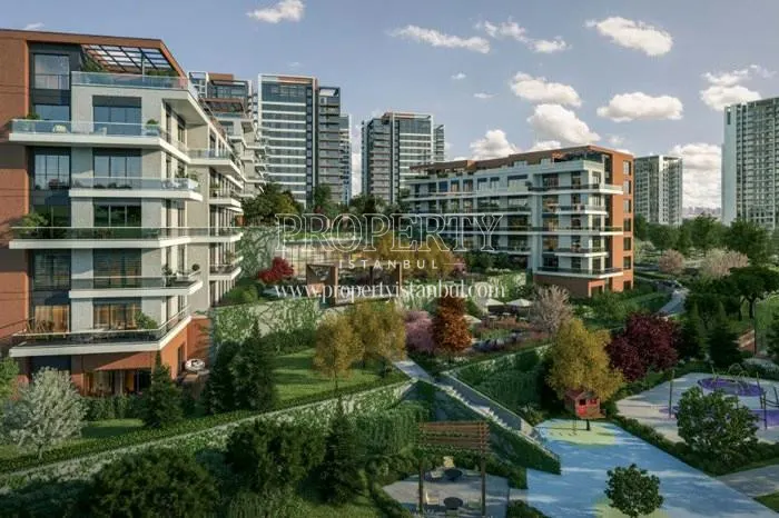 The landscape areas in Nidapark Kayasehir