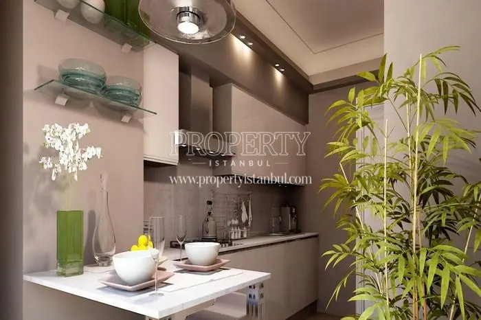 Small and narrow kitchen in Nisbetiye On