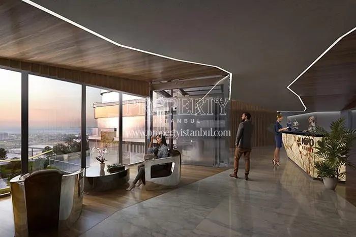 The reception of the Nivo Atakoy building