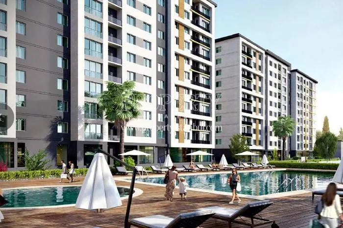 The outdoor swimming pool of the Norm Istanbul compound