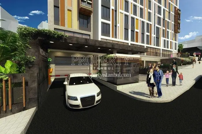 Garage entrance in Nova Suites Kagithane
