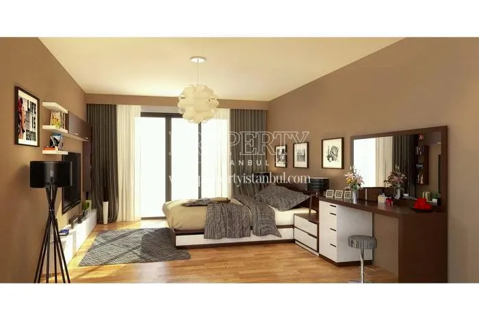 One of the master bedrooms in Nova Suites Kagithane