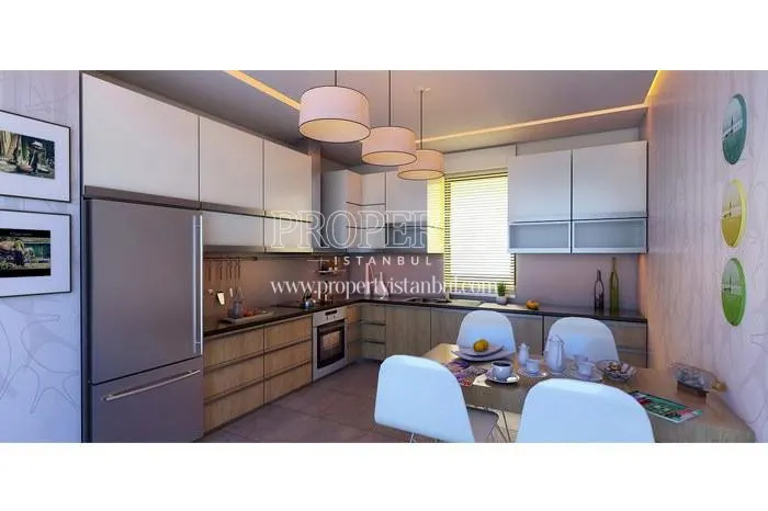One of the kitchens in Nova Suites Kagithane