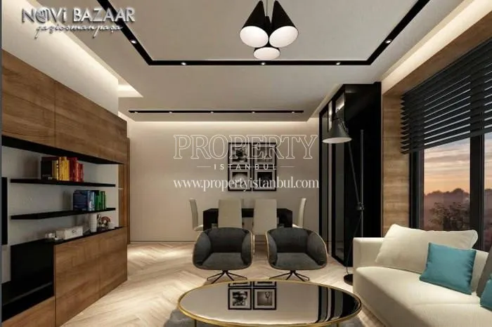One of the living rooms in the Novi Bazaar Gaziosmanpasa apartments