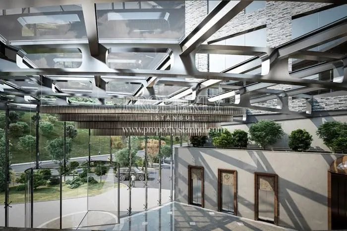The entrance of the Nurol Life Aslantepe building