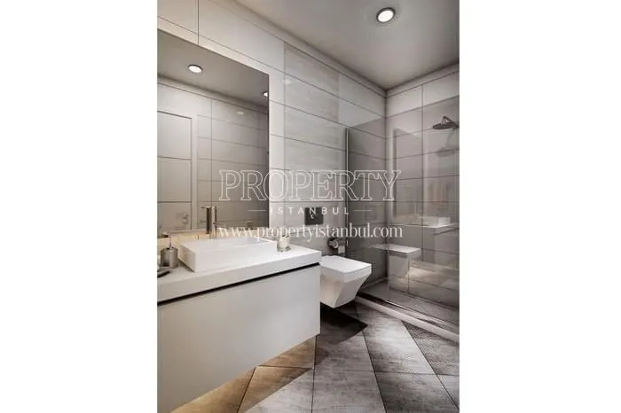 One of the bathrooms in Nurol Life Aslantepe