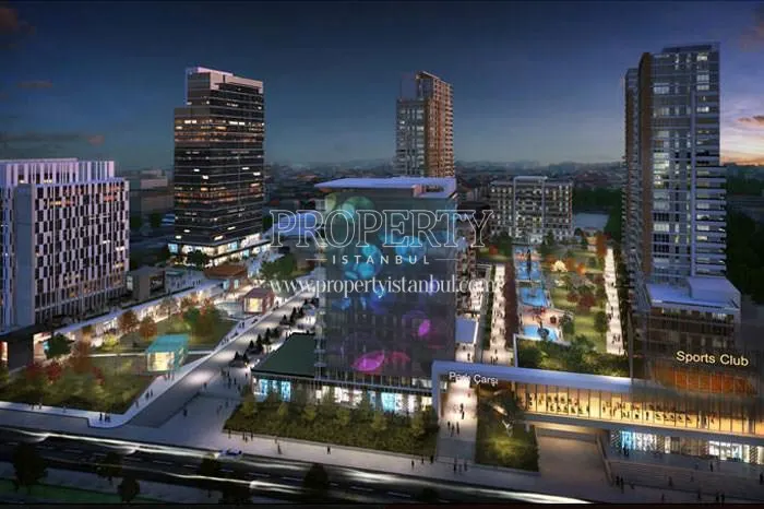 Nurol Park project at night