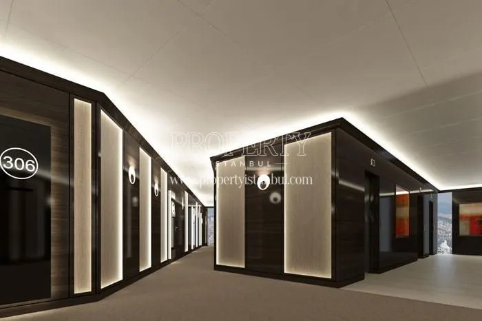 The inside of Nurol Tower