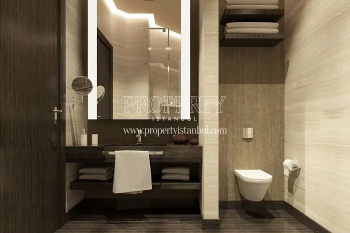 The bathroom in Nurol Tower