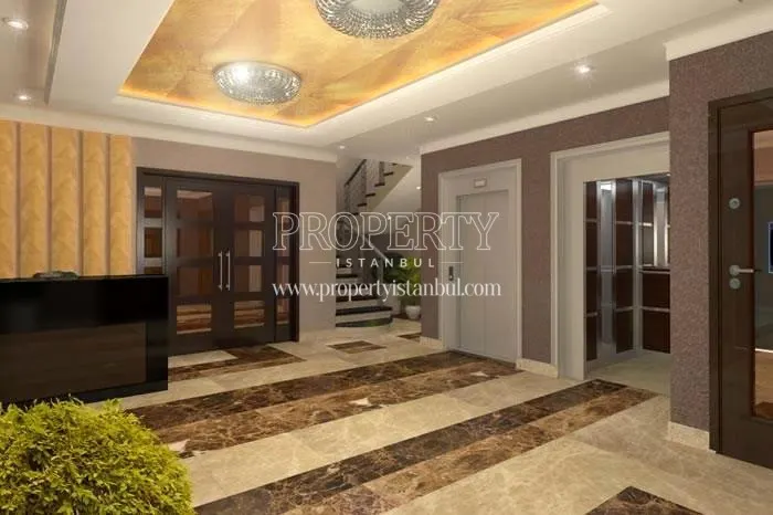 The lobby of the Oasis Rezidans building