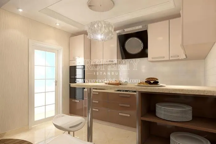 One of the kitchens in Oasis Rezidans