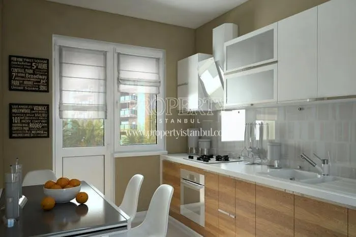One of the kitchens in Oasis Rezidans