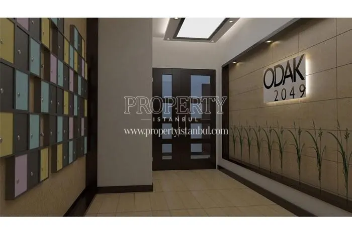 The entrance of the Odak 2049 building