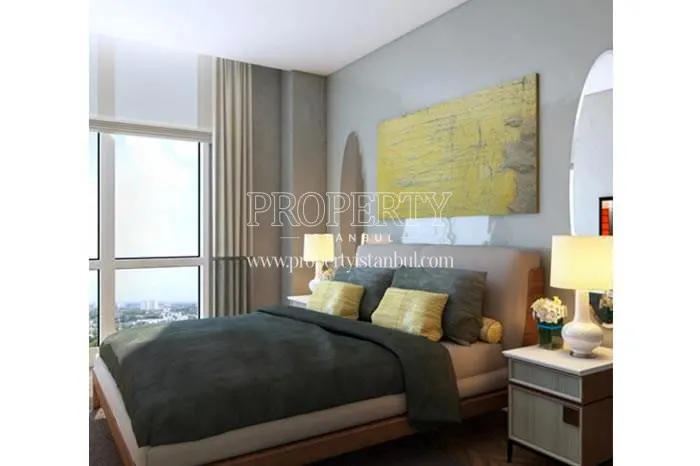 One of the master bedrooms in Ofton Beyoglu