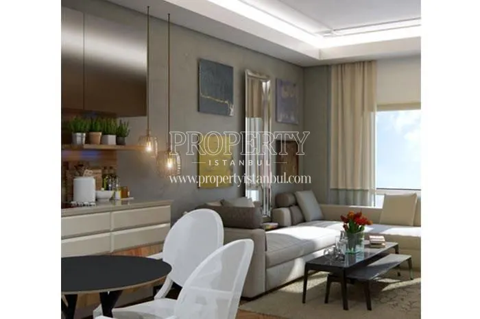 Corner sofa in one of the living rooms in Ofton Beyoglu