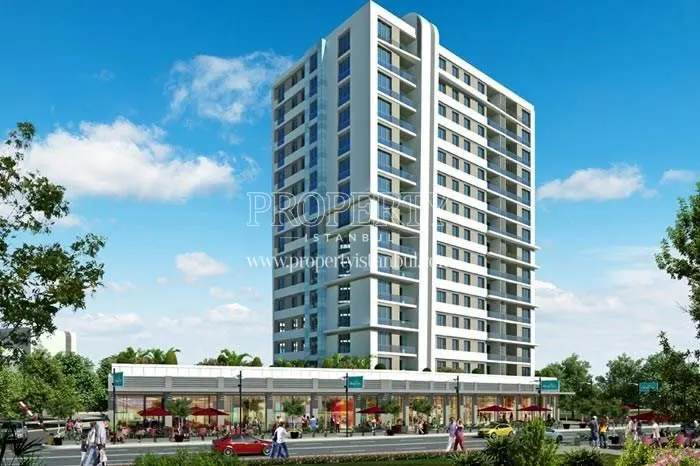 Shopping center under the residential building in Olimpa Park Plus