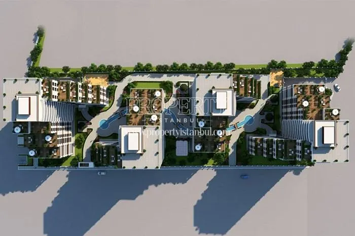 The layout plan of the Omur Istanbul compound