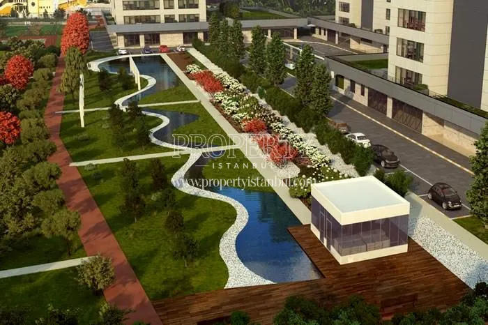 The landscaped areas of the Onalti Dokuz Istanbul project