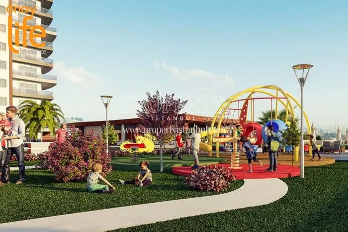 The children playing in the Onay Life Residence compound garden